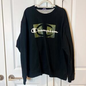 CHAMPION -NwoT- Sweatshirt Camouflage Logo Pullover Athleisure | 2XL​